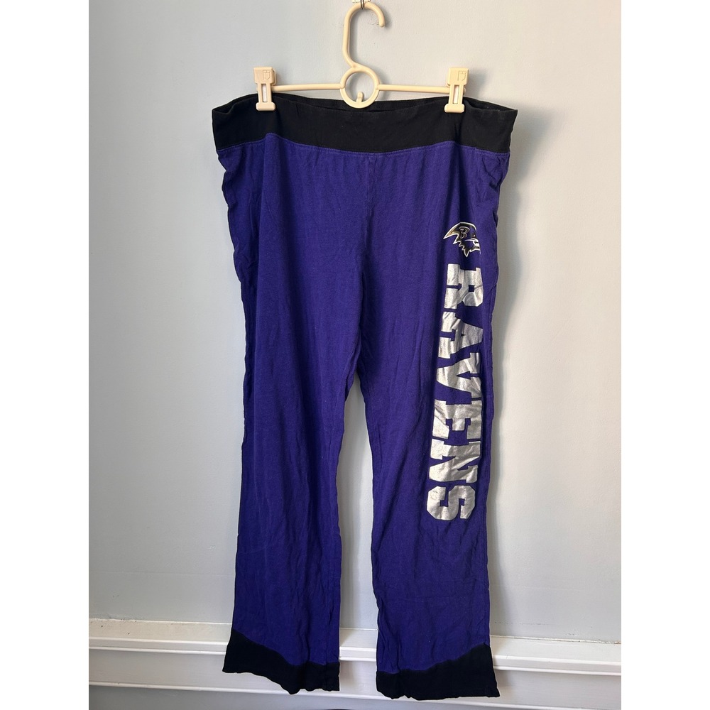 NFL Team Apparel Baltimore Ravens Pajama Pants Purple Silver XL Lounge Sleepwear